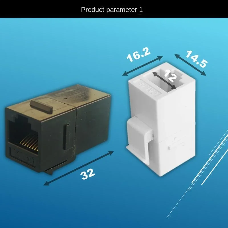 10 Ethernet Lan Cat.5e Trapeziumvormige Connectoren, Rj45 Vrouwelijke Naar Vrouwelijke Plug-In Koppeling, Utp Wandpaneel 5e Socket Zwart, Wit