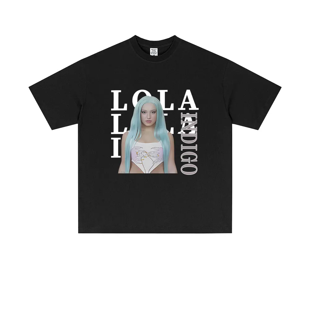 

Lola Indigo 2025 Merch Tshirt Male Summer Casual T-shirt Men Women Hip Hop Fashion Oversized Streetwear Unsiex Vintage T Shirts