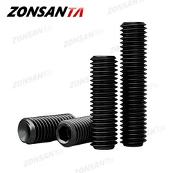 Hex Socket Cup Set Screw M2 M2.5 M3 M4 M5 M6 M8 M10 M12 Black Grade12.9 Carbon Steel Bolt Headless Concave End Grub Screw DIN916