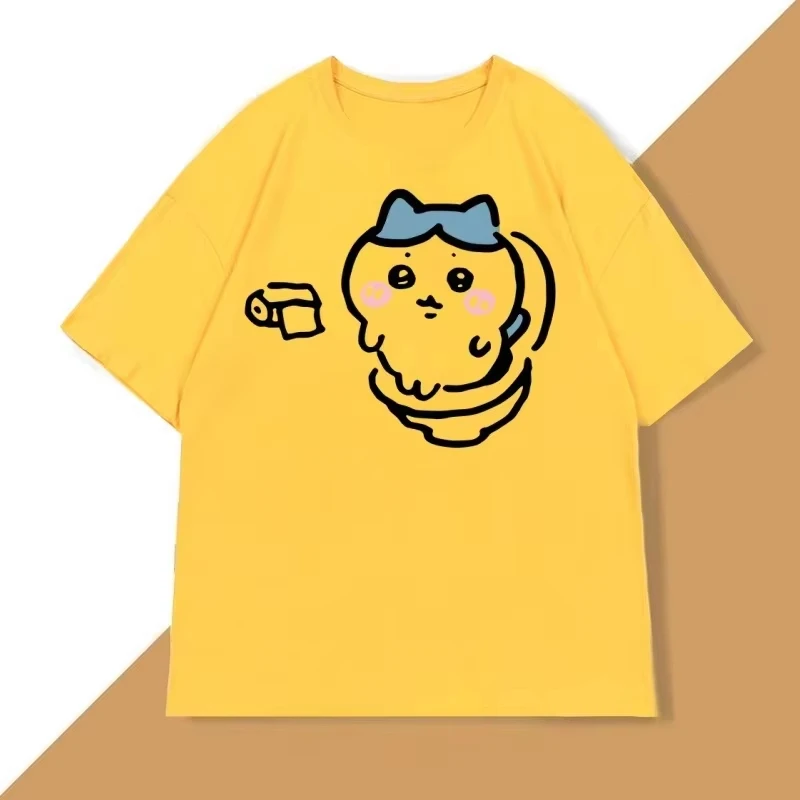 Hachiware auf dem T-Shirt mit dem Aufdruck „The Toilet“ für Damen und Herren, lustiges Harajuku-T-Shirt mit kurzen Ärmeln und Rundhalsausschnitt, humorvolles T-Shirt. – Detail 4