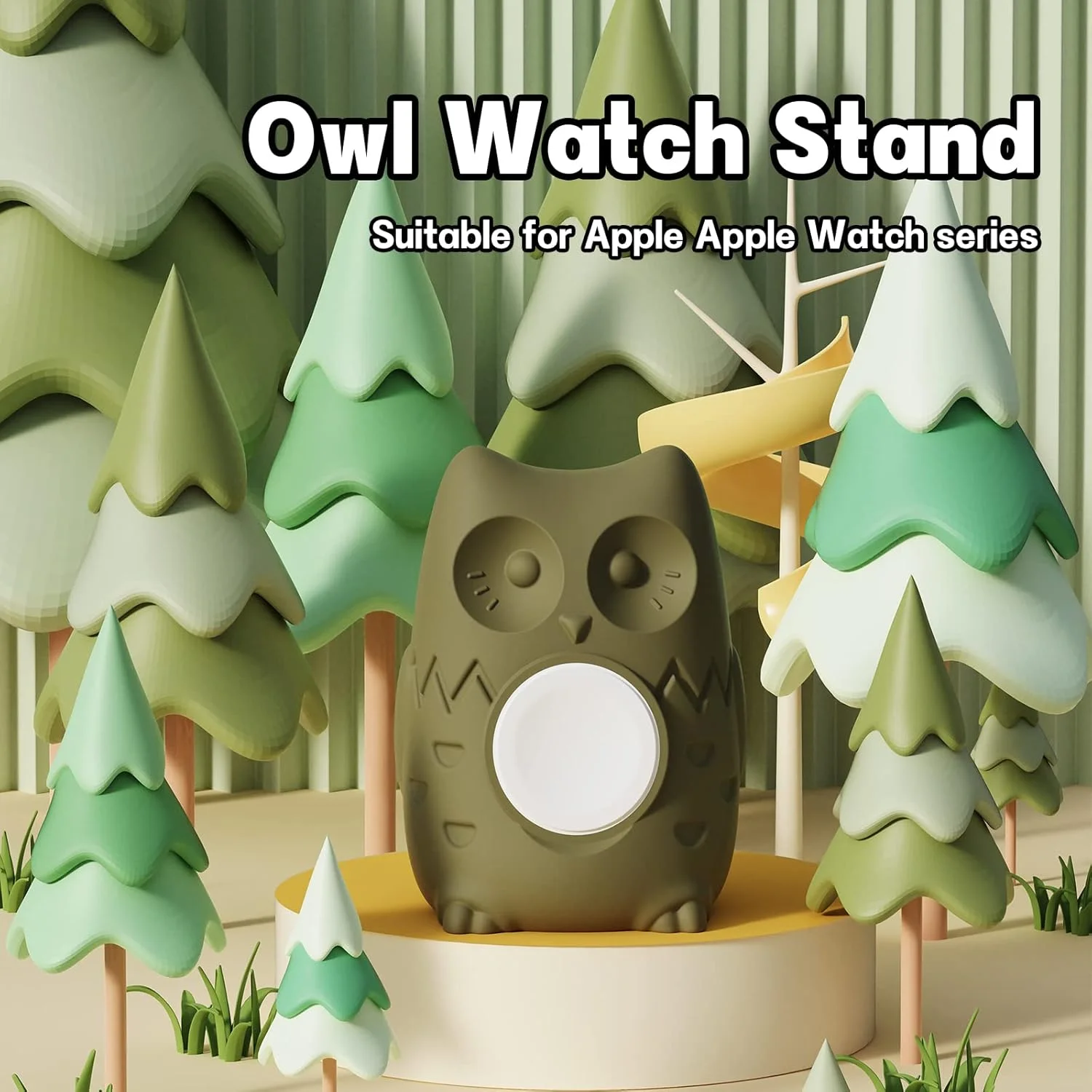 حامل شاحن ساعة على شكل بومة لطيفة متوافق مع السلسلة 9-1 (45 مم، 44 مم، 42 مم، 41 مم، 40 مم، 38 مم) قاعدة شاحن لطيفة S #3