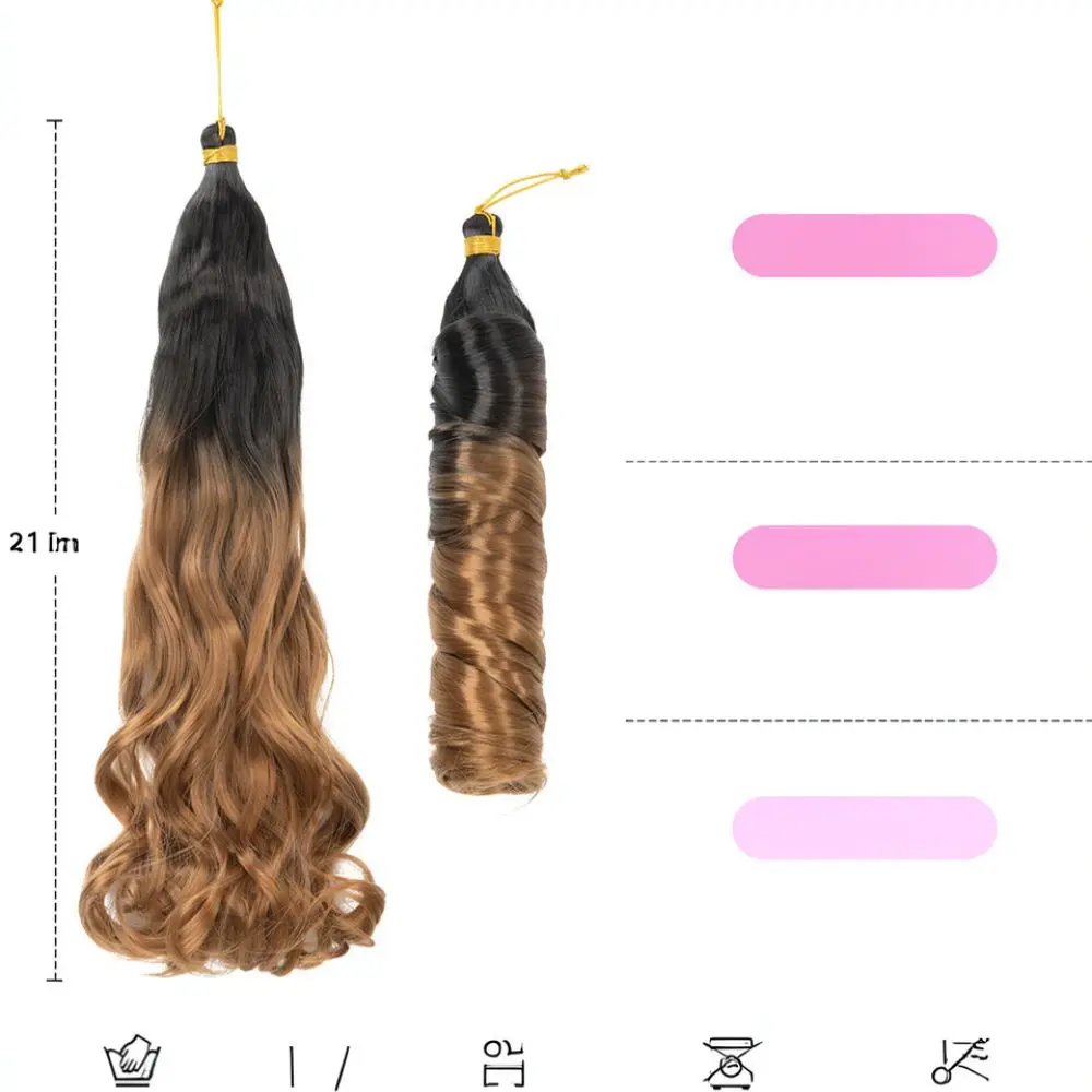 Curly Crochet Hair French Loose Wave 24 Inch Synthetic Braiding Extensions For Sairawigs Soft Long Hair Pieces Hippie Style