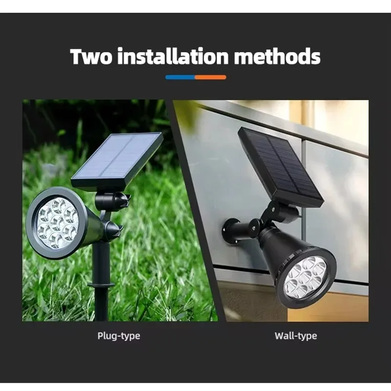 Einzigartiges Design: 18 LED-RGB-Strahler, wasserdichte Garten-LED-Solarstrahler, geeignet für Wege, Landschaftsbau, Rasenflächen