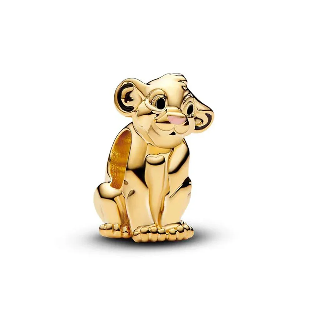 MINISO Disney Simba & Nana Series Charm fit Pandora Original Bracelet DIY Women Cartoon Lion Cute Jewelry Beads Gift for Family