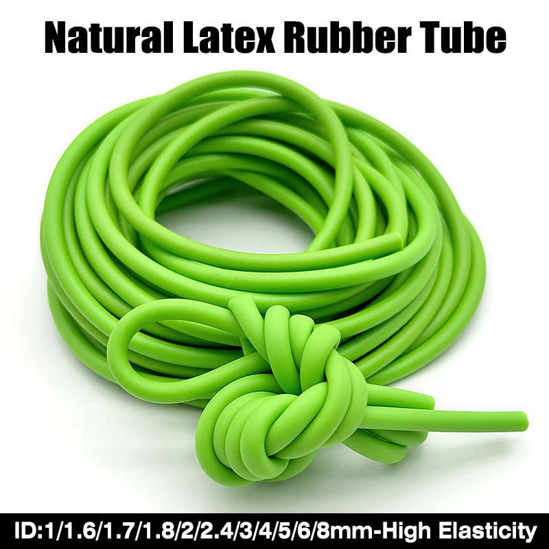 ID 1mm~8mm Natural latex rubber tube has high rebound and is not easy to break, suitable for slingshot elastic rubber bands