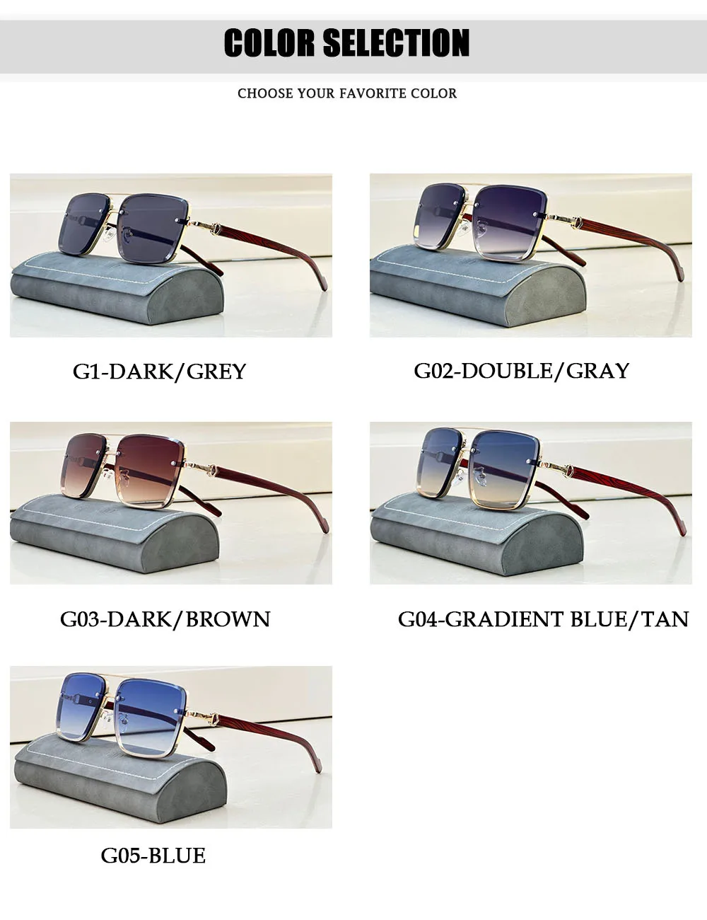 Neue Quadratische Sonnenbrille Für Männer Vintage Outdoor Sonnenbrille Oculos Designer Holz Gläser Sonnencreme Sonne Lentes Dropshipping Gafas – Detail 16