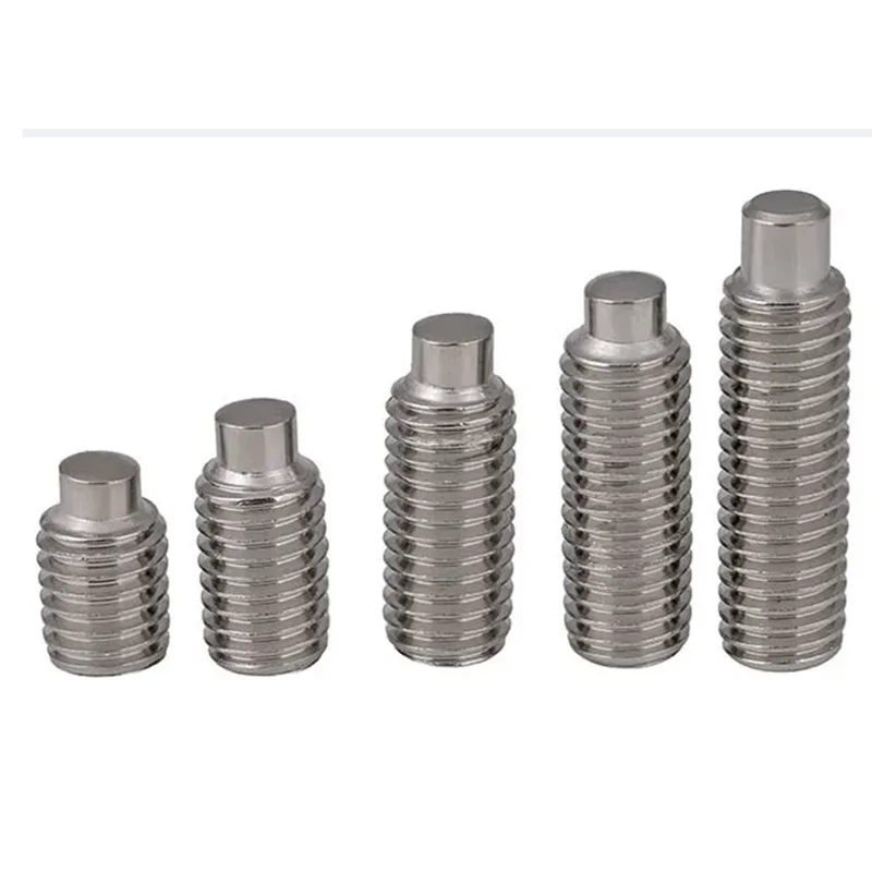 1-10pcs/lot M6*6-20 M8*8-50 M10*10-40 stainless steel socket dog point set screw grub screws hardware fasteners432