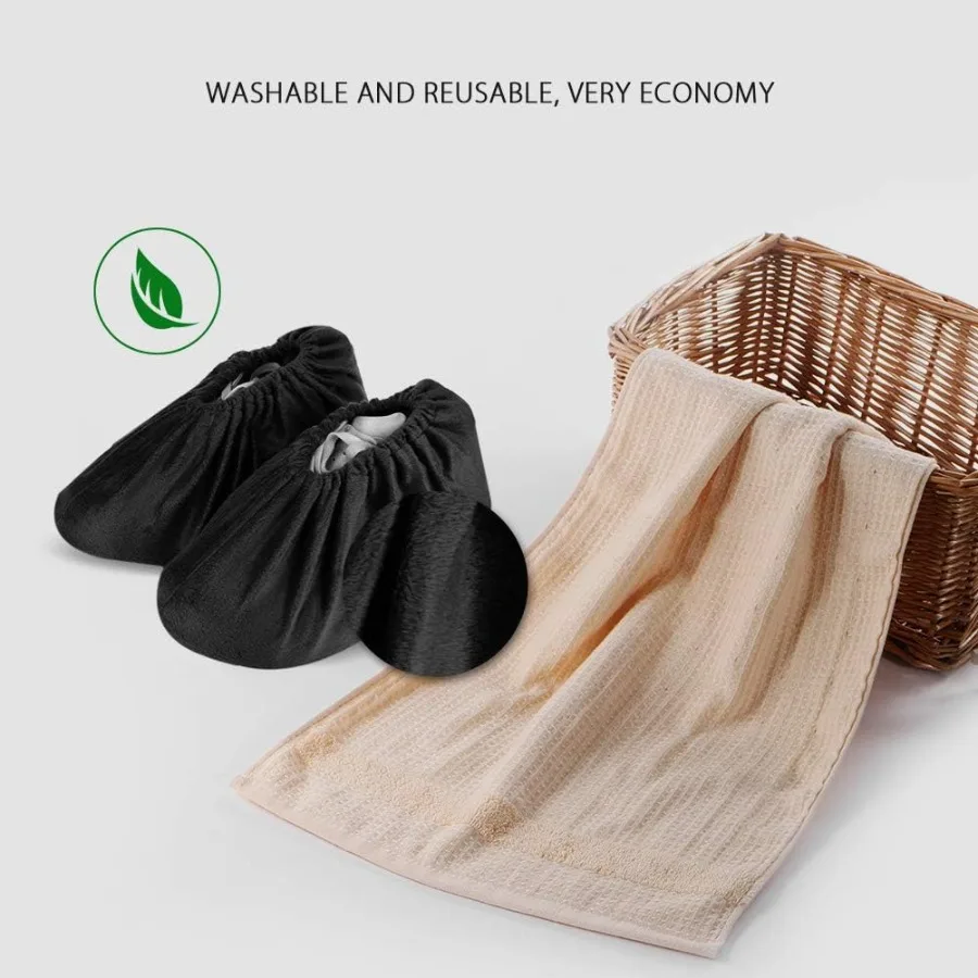 5組の再利用可能な靴カバー、滑り止め、洗濯可能、厚手のブーツカバー、家庭、オフィス、産業用の床とカーペットの保護に