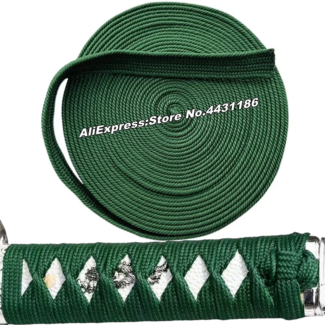 Agradável cabo verde que envolve ito sageo para samurai japonês katana/wakizashi/tanto alça de espada tsuka/acessórios de bainha ﻿