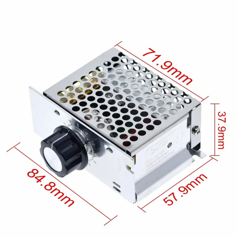4000W 220V AC SCR Voltage Regulator Dimmer Electric Motor Speed Controller image 4