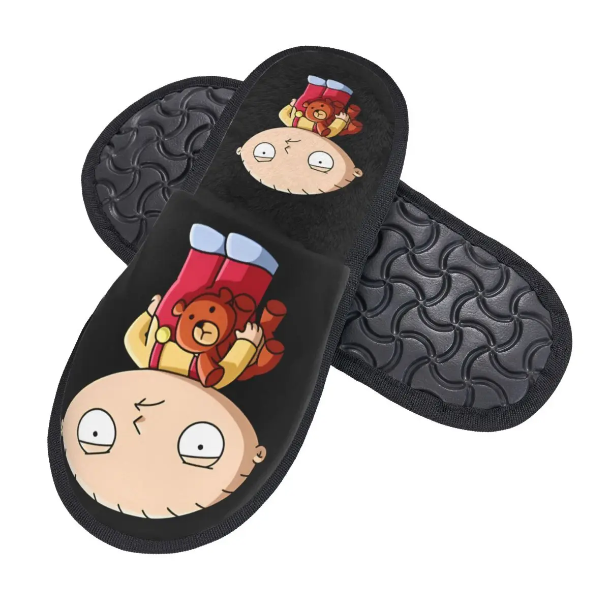 Custom Families House Slippers Women Soft Memory Foam Stewie Slip On Bedroom Slipper Shoes