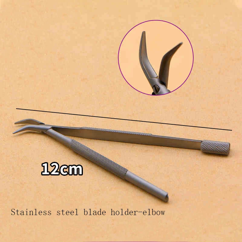 Titanium alloy blade holder, fixed blade clamp needle clamp holding surgical blade, ophthalmic microscope instrument