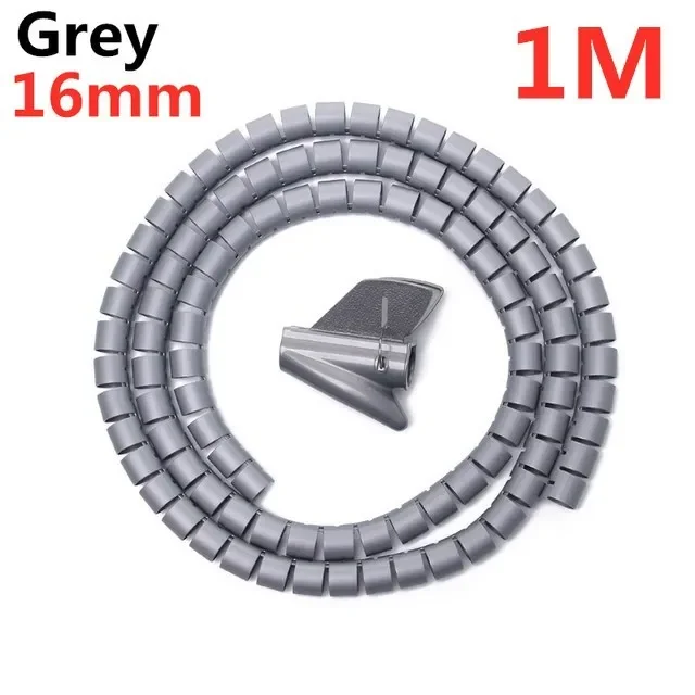 1/2M Flexibele Spiraal Kabel Organizer Clips Opslag Pijp Snoerbeschermer Beheer Kabelhaspel Bureau Netjes Kabel Accessoires Gereedschap