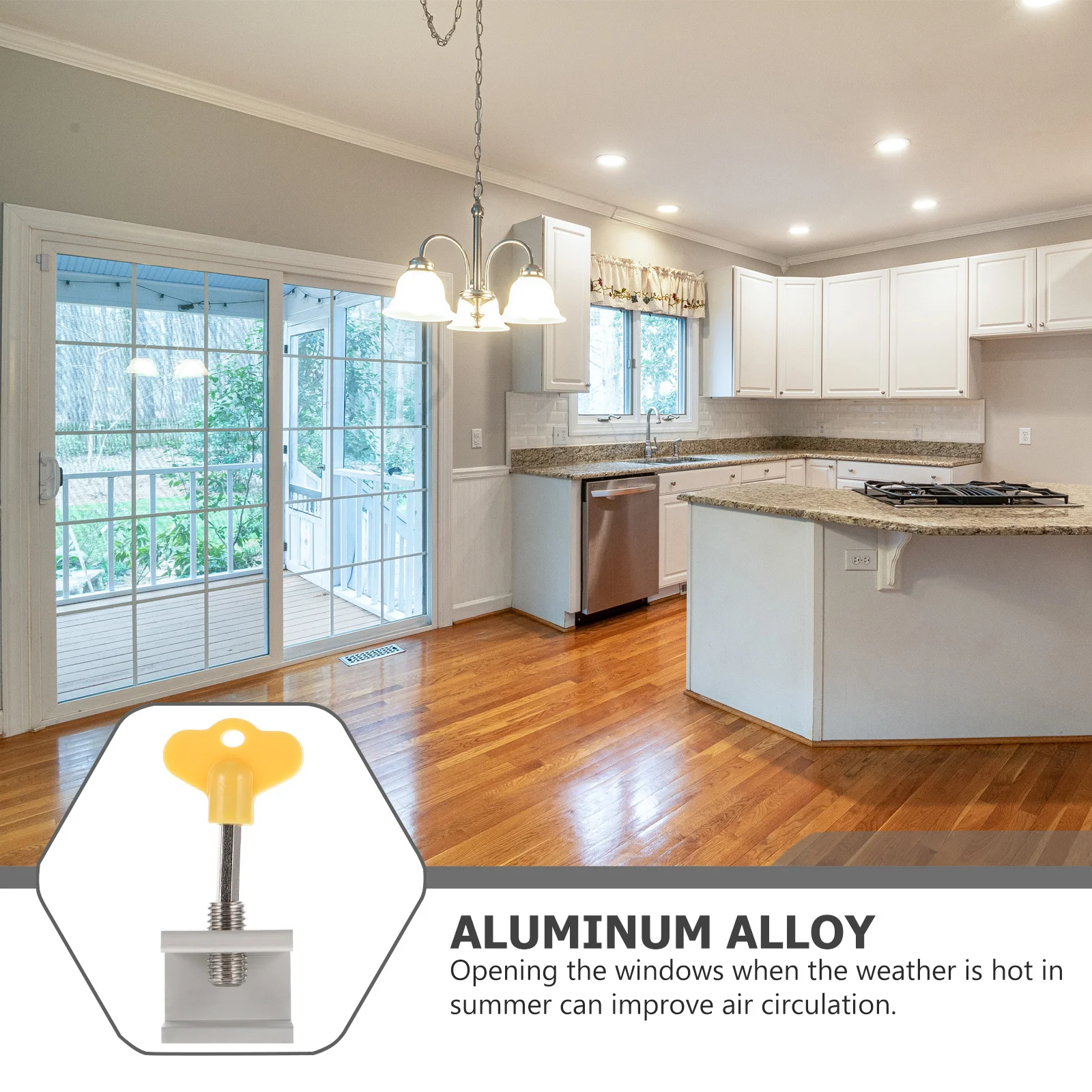 

6Pcs Aluminum Alloy Window Safety Lock Sliding Door Limiter Clamp-Resistant Lock Safety Stopper Home Office School Use