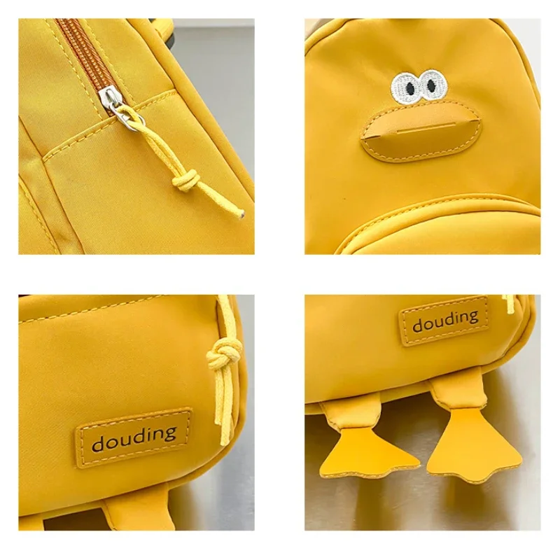 Unisex Kawaii Duck Purse, Bolsa de ombro animal engraçado, Desenhos animados bonitos, Carteira no peito, Saco Novidade, Bolsa de Canvas Única