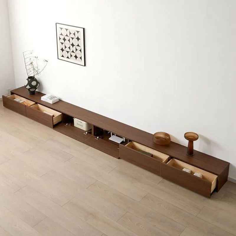 

Wood Minimalist Tv Table Storage Organizer Aesthetic Designer Cabinets Tv Stands Modern Living Room Muebles Trendy Furniture