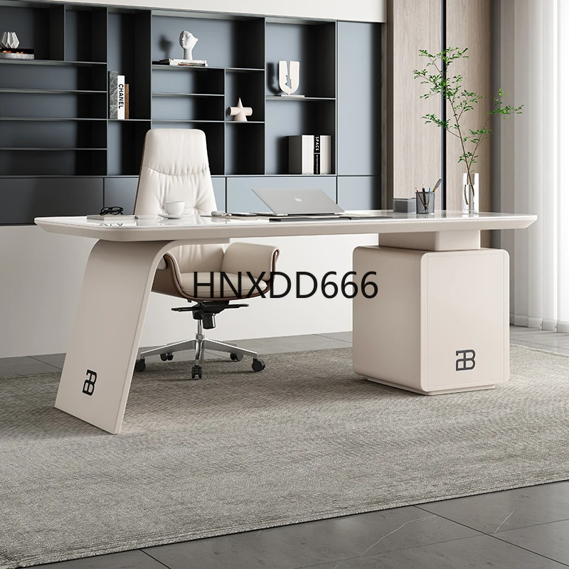 Slate desk light luxury home study computer desk integrated