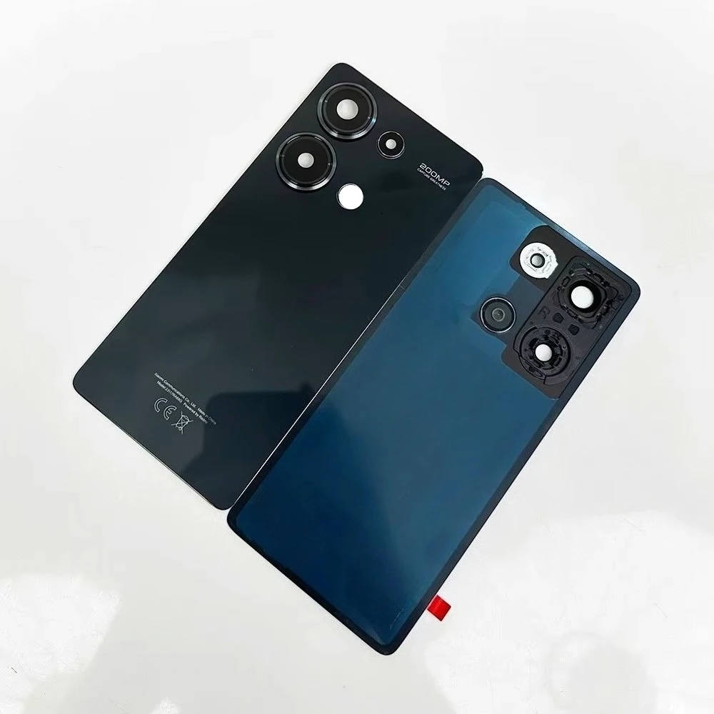Back Glass Cover For Xiaomi Redmi Note 13 Pro 4G Back Door Replacement Battery Case, Rear Housing Cover With Camera Lens