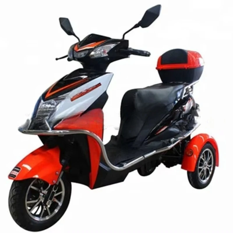 YC Cheap disabled tricycle, powerful three-wheel 60V20AH lead-acid battery electric scooter with pedals, suitable for adults/the