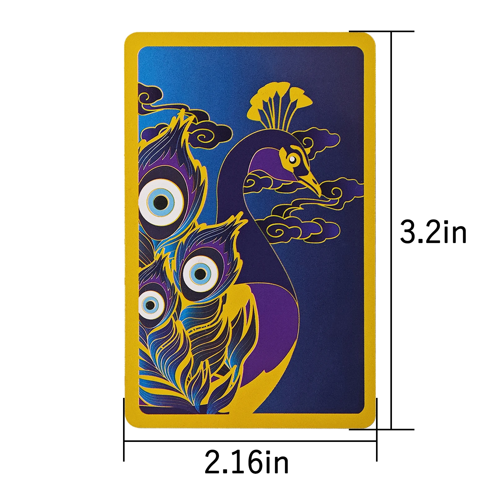 Feng Shui Magic Peacock Card Amulet Chinese Blessing Gifts Good Luck