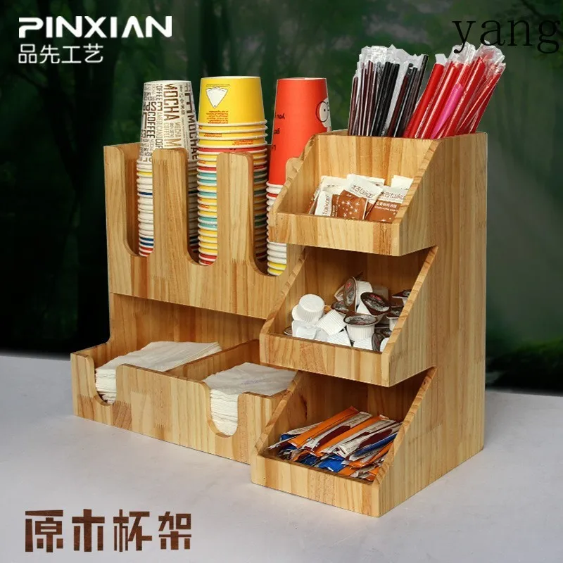 LMM straw stirring milk ball storage rack, coffee milk tea shop shelf cup