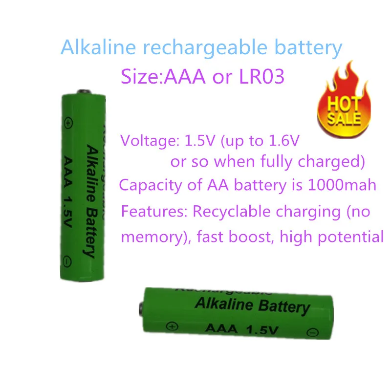 High energy efficiency 1.5V   LR03  AAA Rechargeable alkaline battery  for  toy camera  shavermice with battery tester