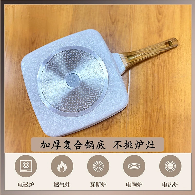 Wholesale aluminum alloy steak pan household frying pan non-stick multi-function frying pan frying pan.