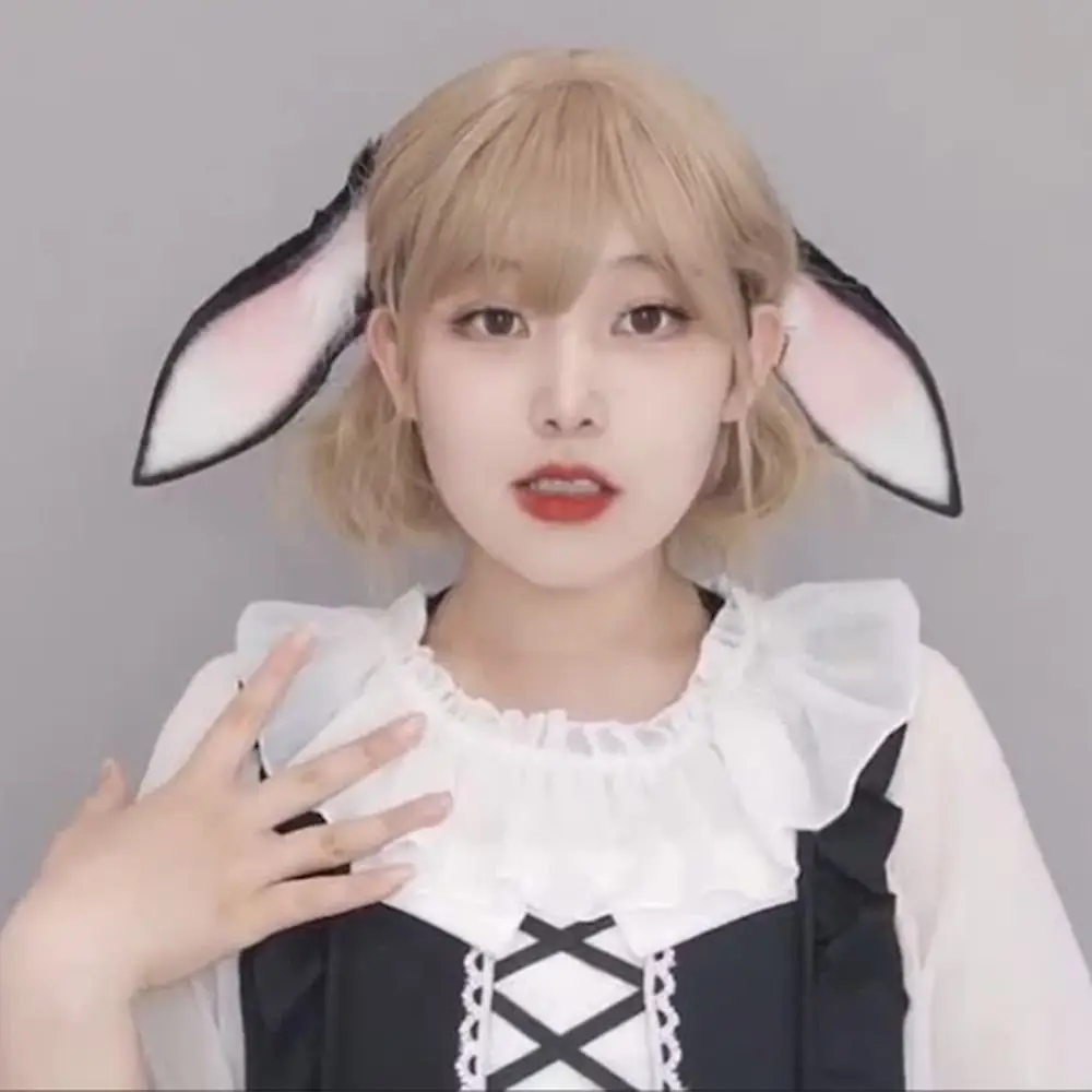 2 Bandeaux Oreilles De Lapin – 1 Gris Et 1 Blanc Tout Doux, Accessoire Cosplay Pour Pâques, Halloween, Noël
