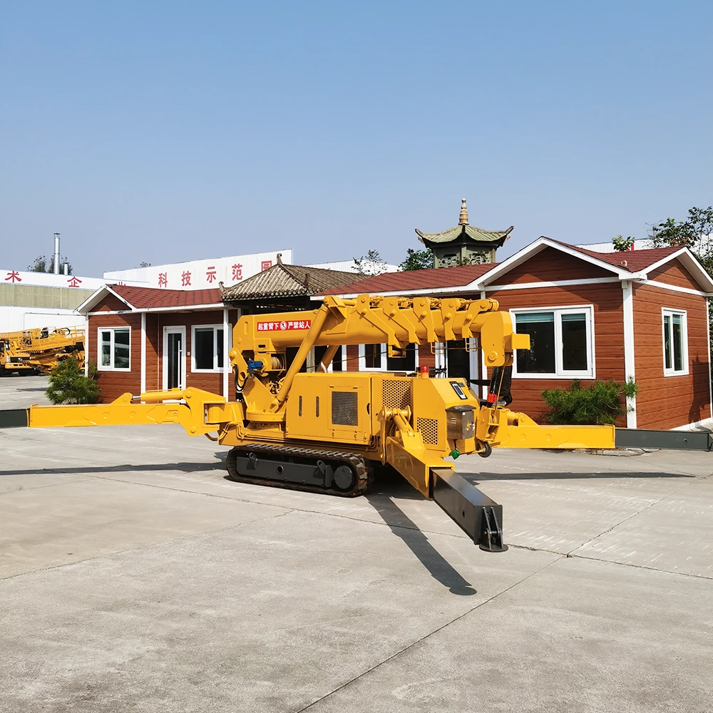 رافعة عنكبوت هيدروليكية صغيرة مجنزرة مع منصة رجل سلة هوائية رافعة عنكبوتية #4