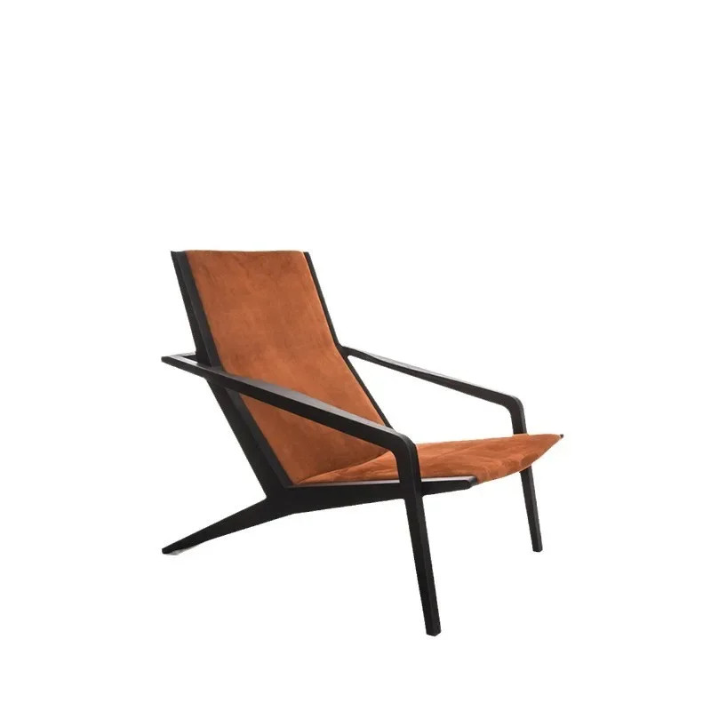 

New Chinese solid wood single sofa chair living room hotel suite leisure chair Internet celebrity bed and breakfast furniture