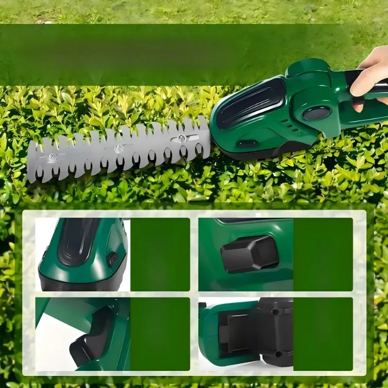 Green Hedge Trimmer Portable Household Multifunctional Garden Greening Electric Lithium Battery Manual Lawn Trimmer