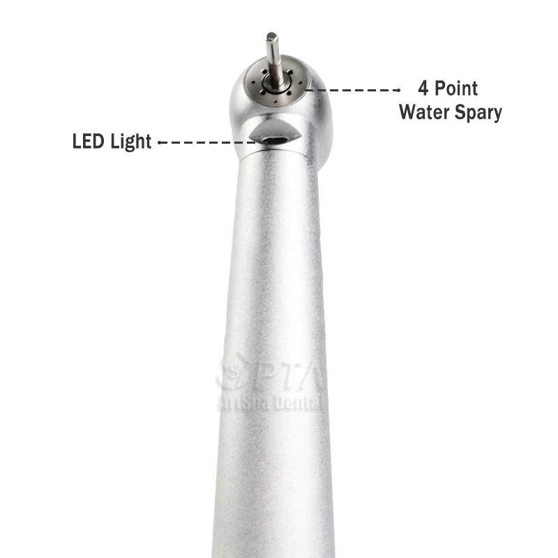 SPTA Optical LED High Speed Air Turbine Handpiec Push Button Dentist Tool Handpiece With 6 hole Kavo Connector