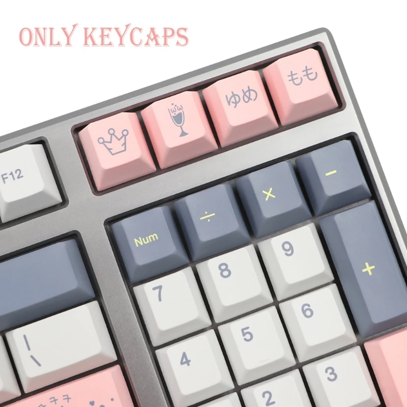 

135 Keys Momo Yume Cherry PBT Dye Subbed Keycap Set for GH60 GK61 GK64