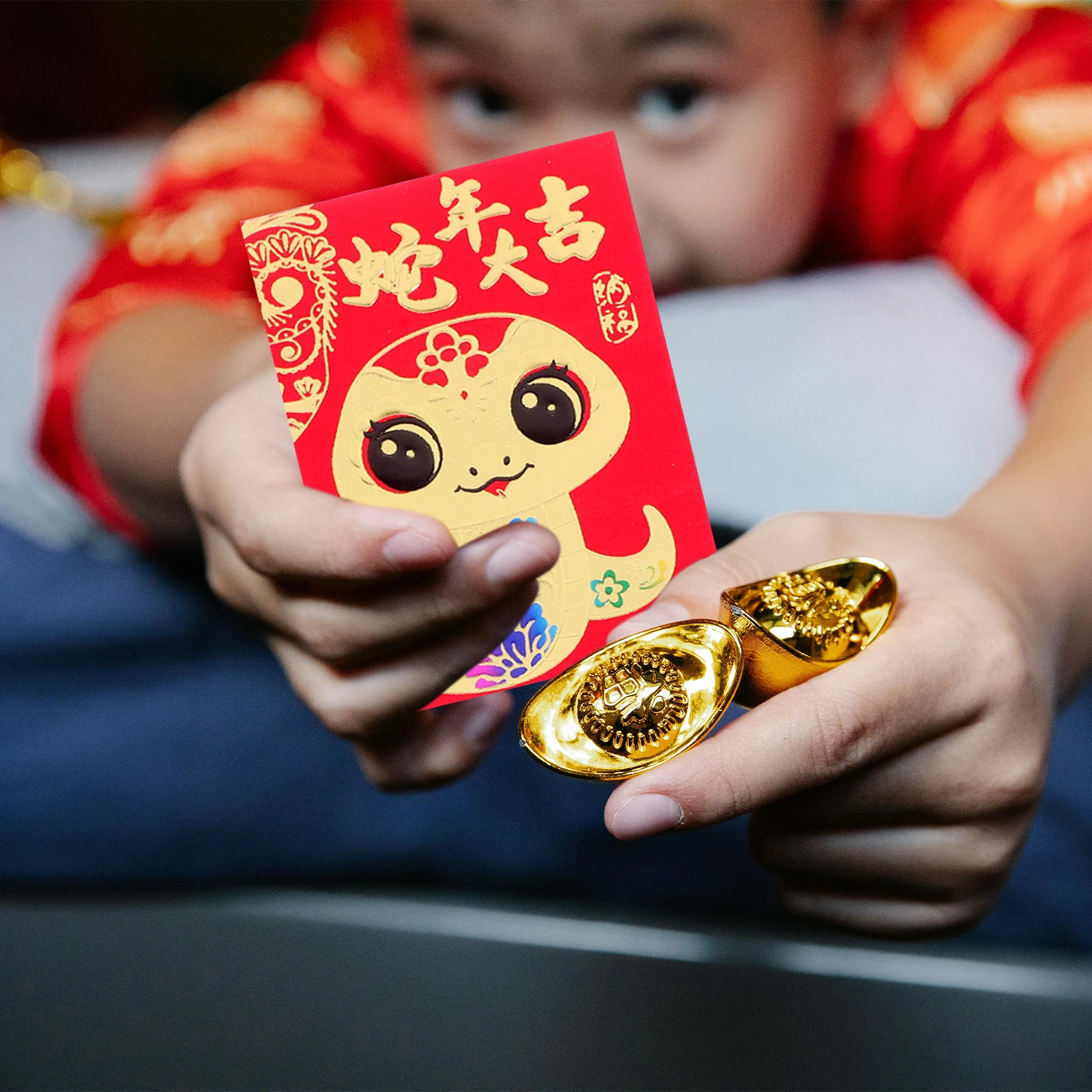 36 pçs chinês vermelho envelope dinheiro envelopes pacote festa de ano novo favores pacotes de papel cobra