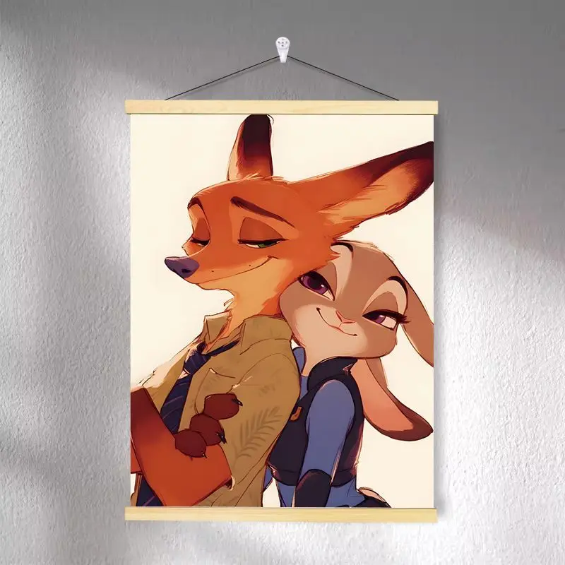 Disney Zootopia Judy Hopps анимация мультфильм милый постер креативный Kawaii студенческое украшение для спальни настенное искусство подарок оптовая продажа