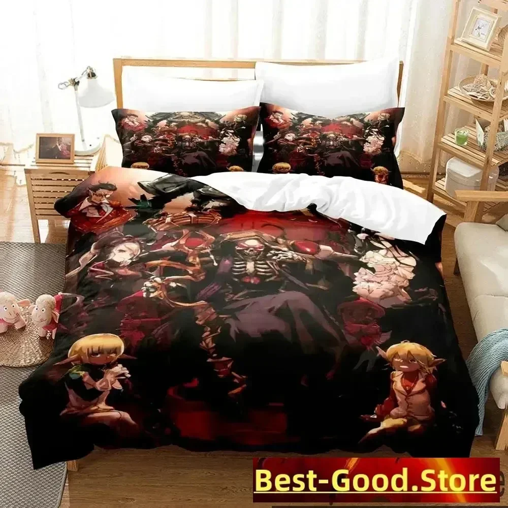 

3D Print Anime OVERLORD Bedding Set Duvet Cover Bed Set Quilt Cover Pillowcase Comforter king Queen Size Boys Adult Bedding Set