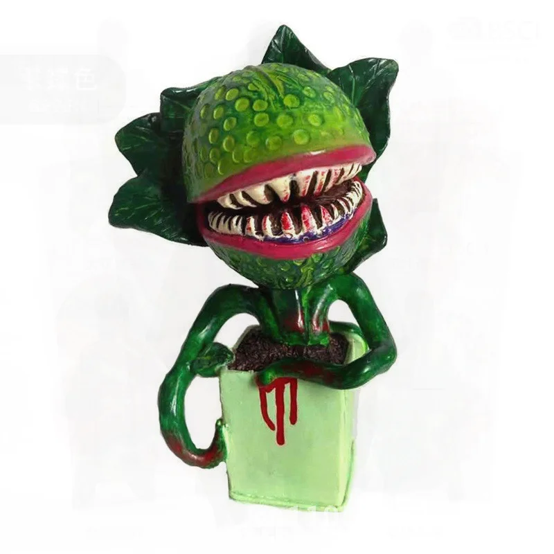 Halloween Horror Man-Eating Flower Resin Sculpture Independent Garden Decoration Handmade Synthetic Resin Craft
