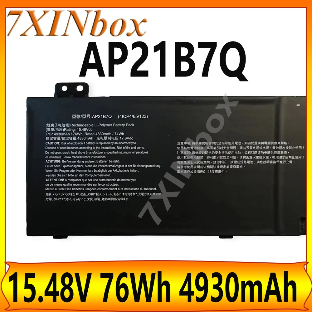 7XINbox AP21B7Q 15.48V 76Wh 4930mAh Laptop Battery For Acer Predator Triton 300 SE PT314 51S 51NZ For Swift Edge SFX16-61G Serie