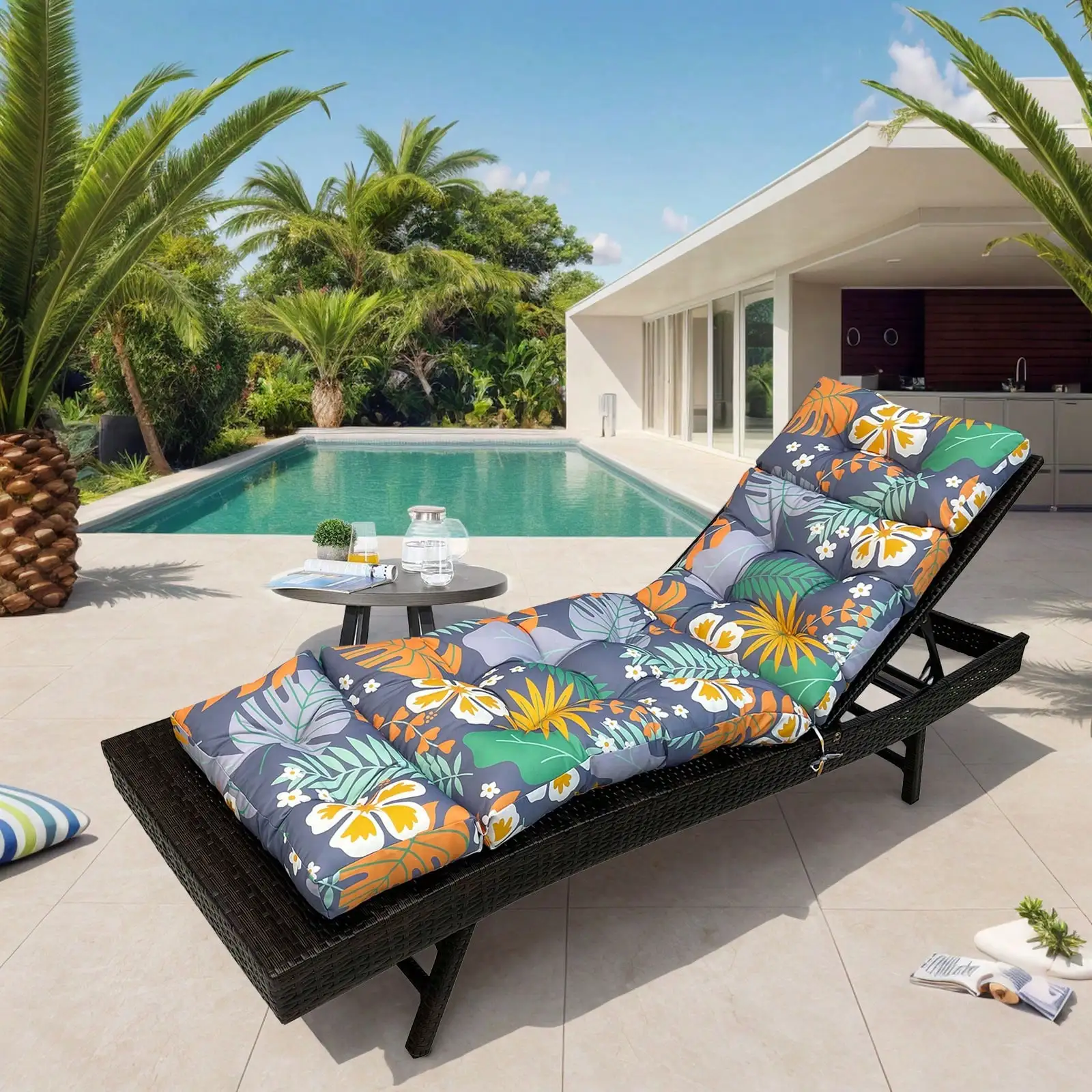 

Lounger Chair Cushion Recliner Rocking Chair Sofa Mat Deck Chair Cushion For Yard Patio Beach Pool Deck For Outd