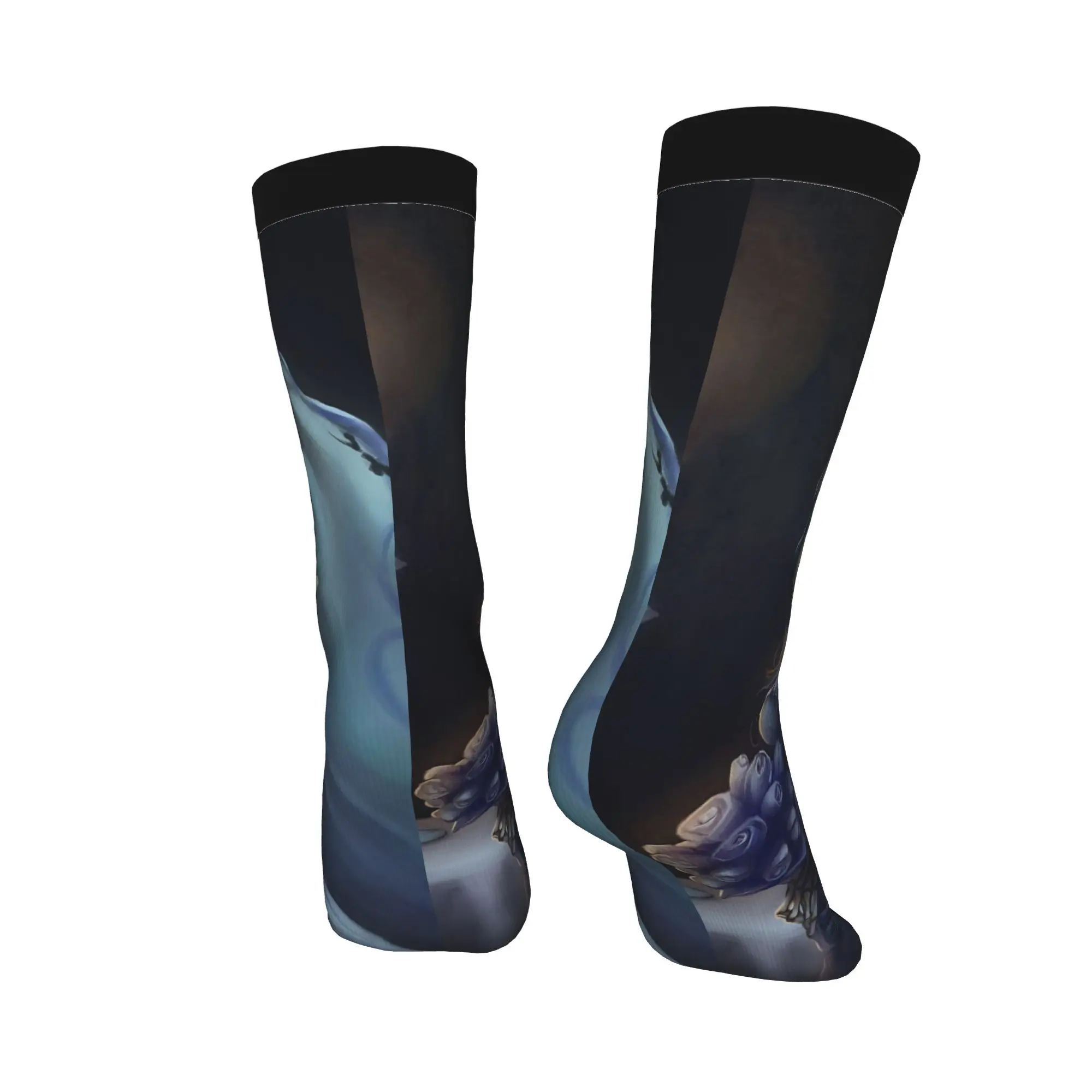 Kaus Kaki Emily Pengantin Mayat Retro Musim Dingin untuk Pria dan Wanita, Kaus Kaki Basket yang Bernapas