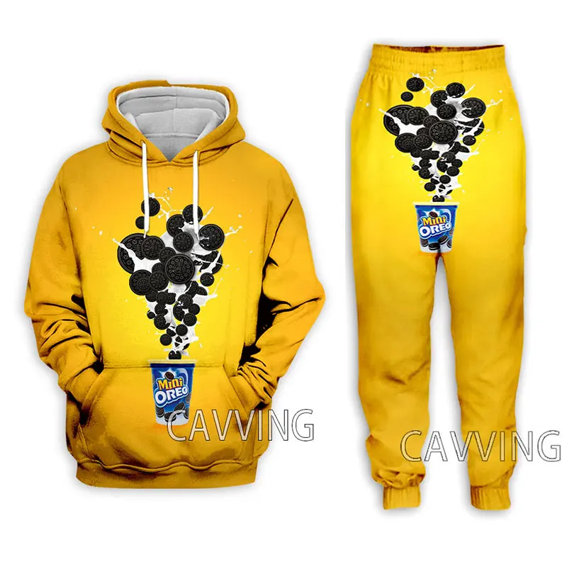 Oreo 3d gedruckt lässige Hoodies Kapuze Sweatshirt Hosen Jogging hose Hosen Anzug Kleidung Frauen/Männer Sets