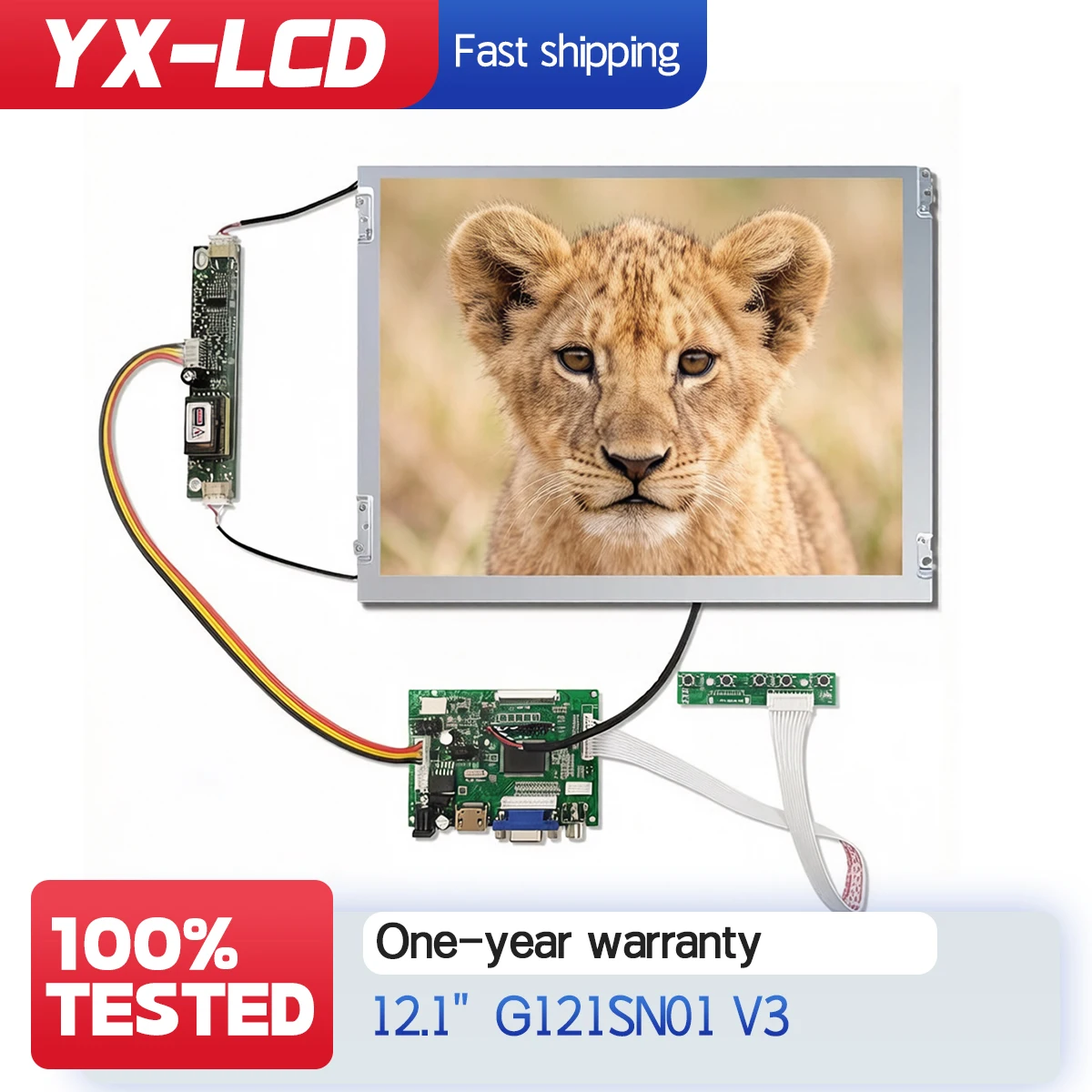 G121SN01 V3 Screen Panel 12.1 Inch 800X600 TFT LCD Display LVDS Controller Board
