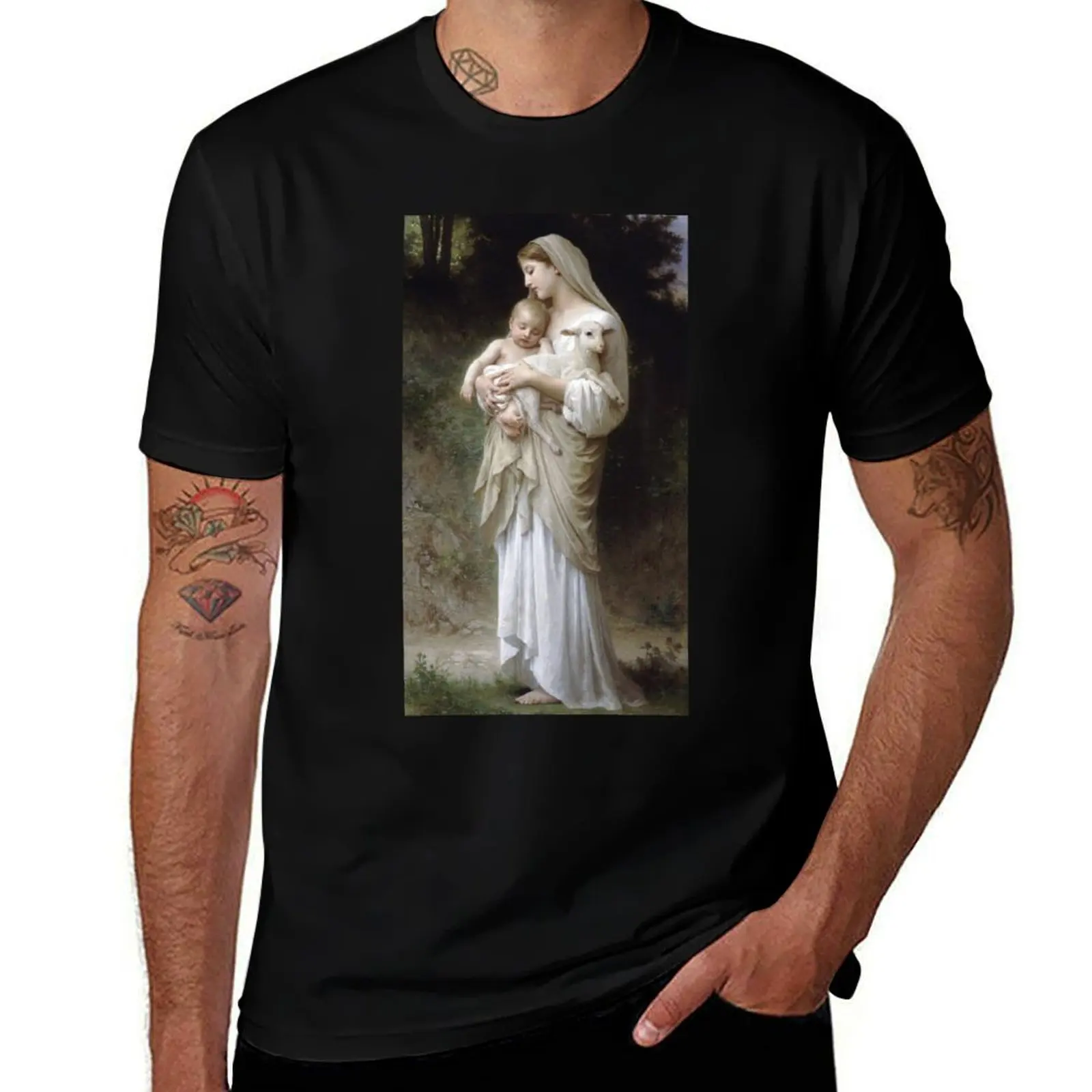 Innocence by William Bouguereau T-Shirt Urban Style Casual Short Sleeve Top T-Shirt