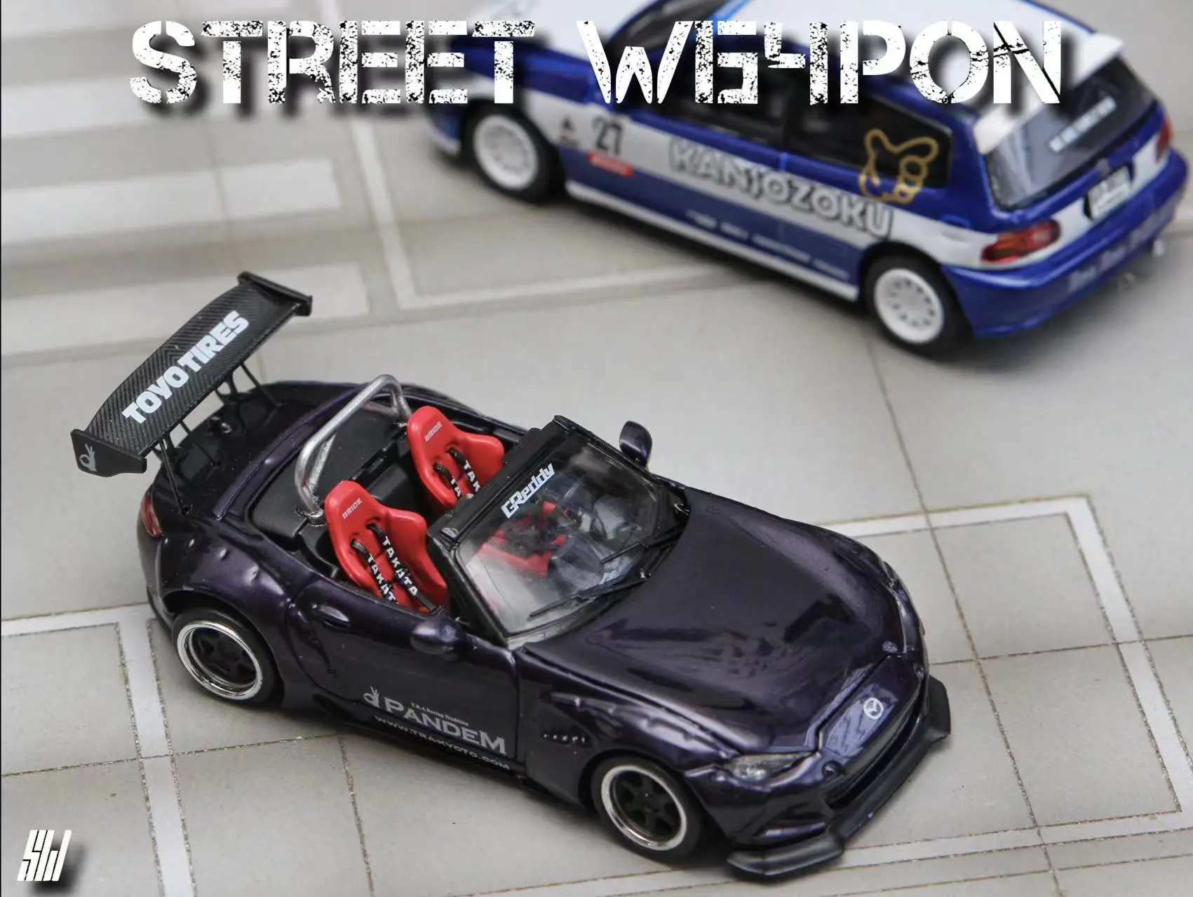 Street Weapon SW 1:64 Mazda MX5 midnight purple Diecast Model Car