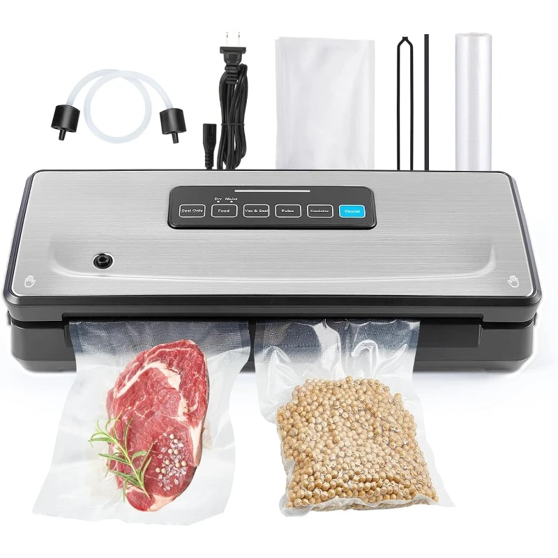 

Food Vacuum Sealer Machine 10-In-1 with Bag Storage(Up to 20FT) and Cutter, INKBIRD Food Sealer Vacuum Sealer