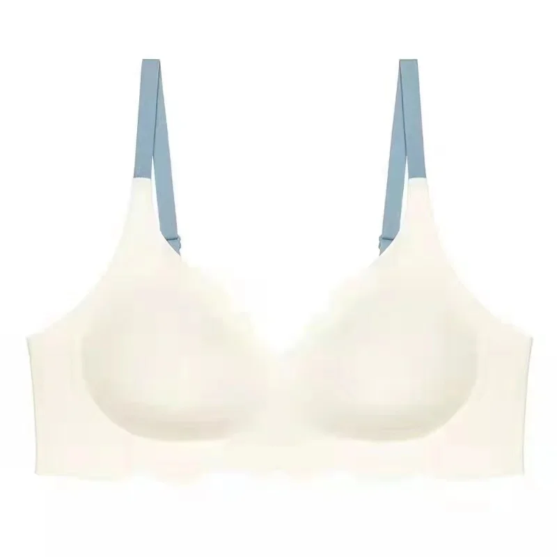 No Trace Top Women's Underwear No Steel Ring Pure Desire Comfortable Upper Support Sling Adjustable Beauty Back Bra Thin Section