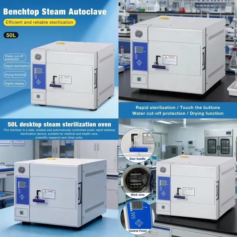 50L Desktop Steam Sterilizer with Automatic Water Drying Function Factory Direct Sales Manufacturer