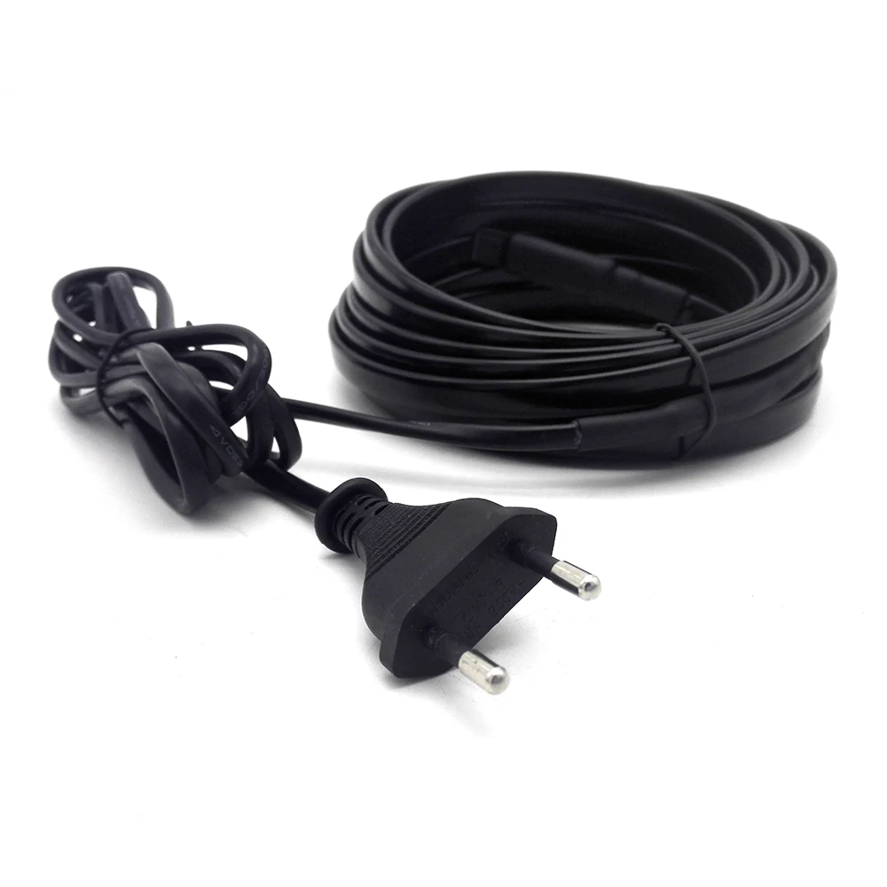 MINCO HEAT 1~10m 220V Pre-assembled Heating Cable Self Regulating Pipe Anti-Freeze Protection EU Plug Attached Electric Wire