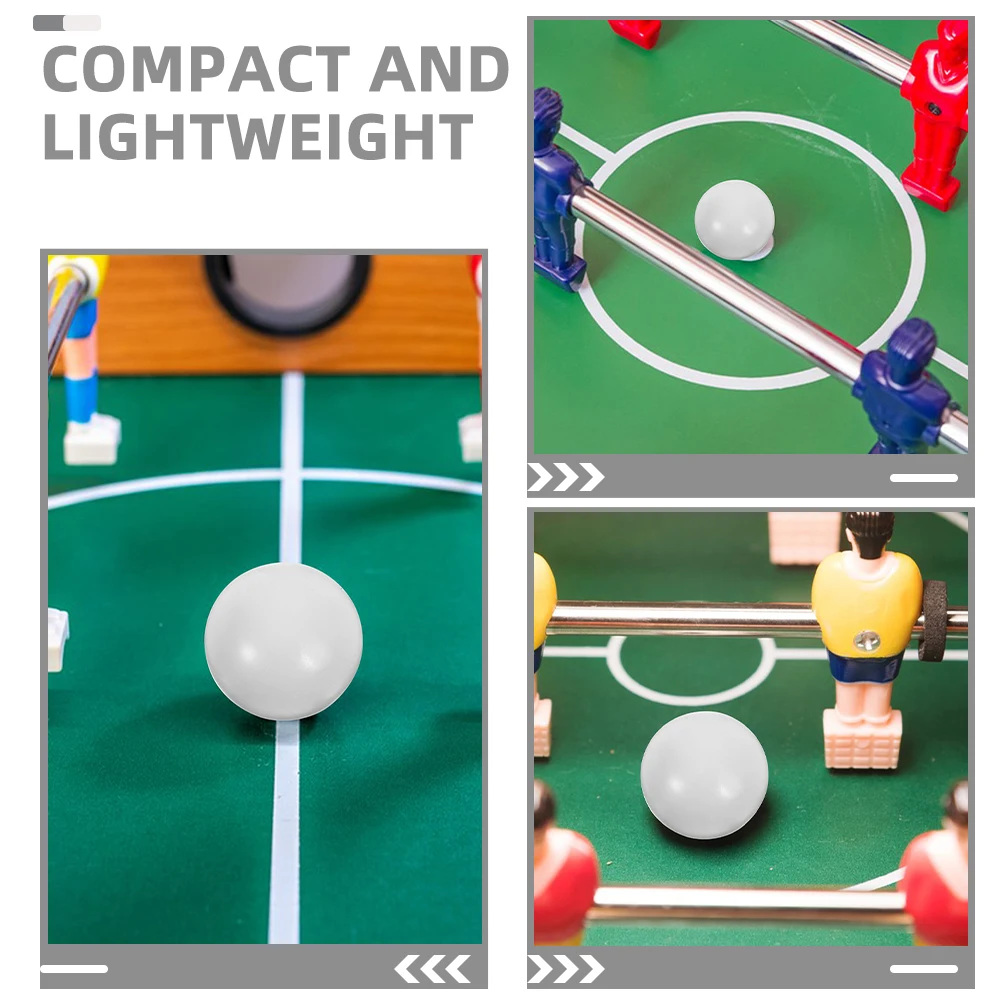 15pcs Mini Table Soccer Balls 32Mm White Glossy For Foosball Replacement Durable Tabletop Accessories Team Sports Equipment