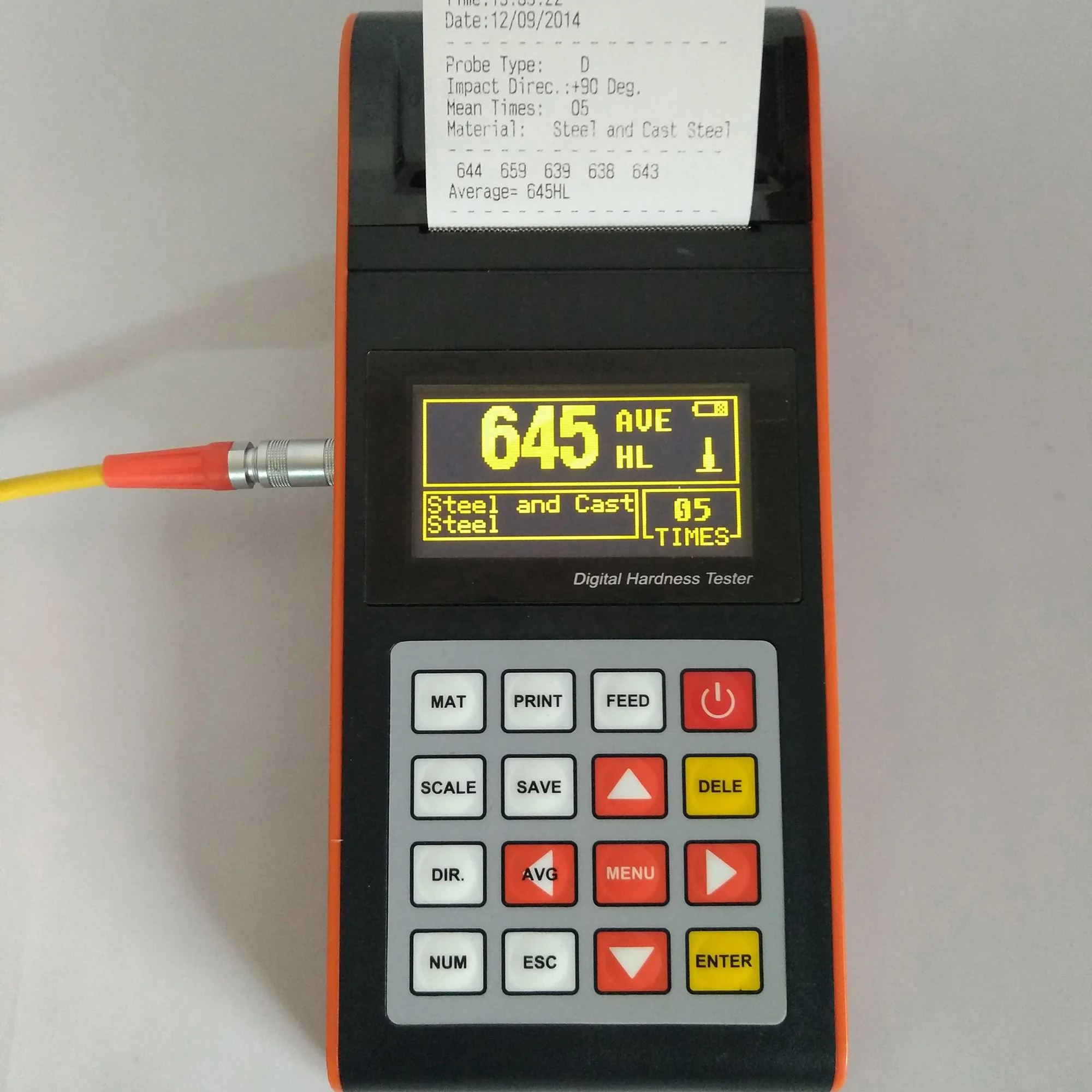 Digital Screen Portable Hardness Tester Meter /Durometer for Metal Steel